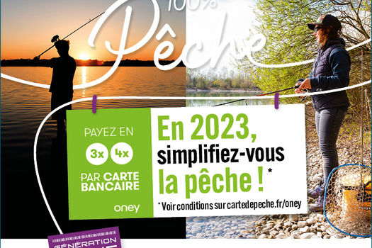 VOTRE CARTE DE PÊCHE EN 3 OU 4 FOIS PAR CB 